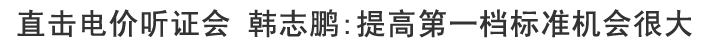 直击电价听证会 韩志鹏:提高第一档标准机会很大